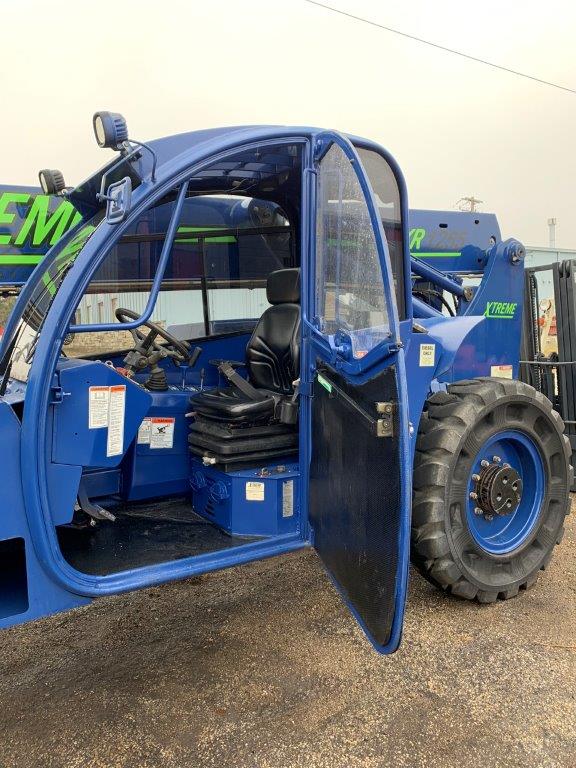 Blue xtreme forklift with 55' lift height for sale
