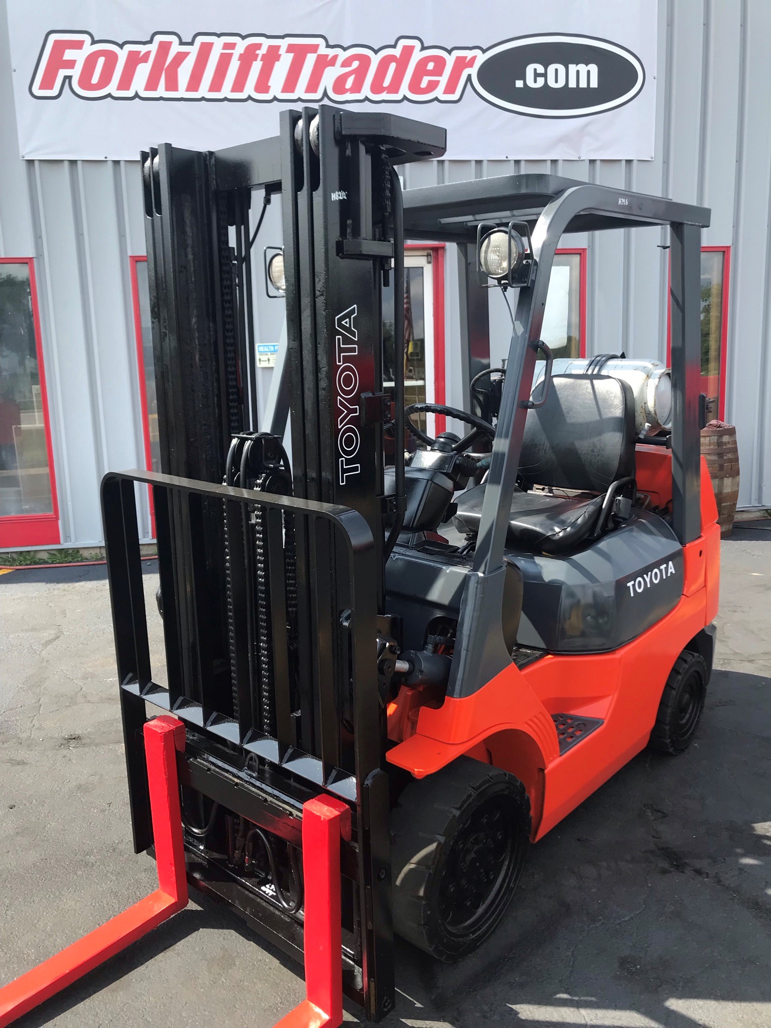 42" forks orange 2001 toyota forklift for sale