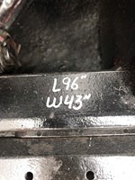 Orange toyota forklift with dimensions L96" W43" for sale