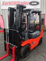 42" forks 2001 orange toyota forklift for sale