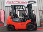 Orange toyota forklift with 189" lift height for sale