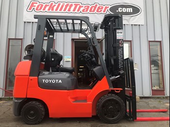 Cushion tires orange toyota forklift for sale