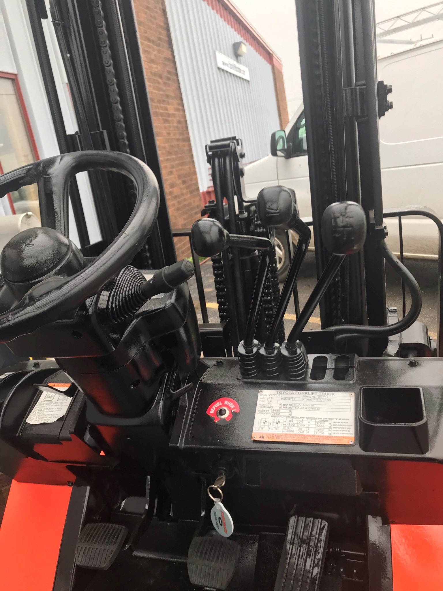 2007 toyota forklift with side shifter for sale