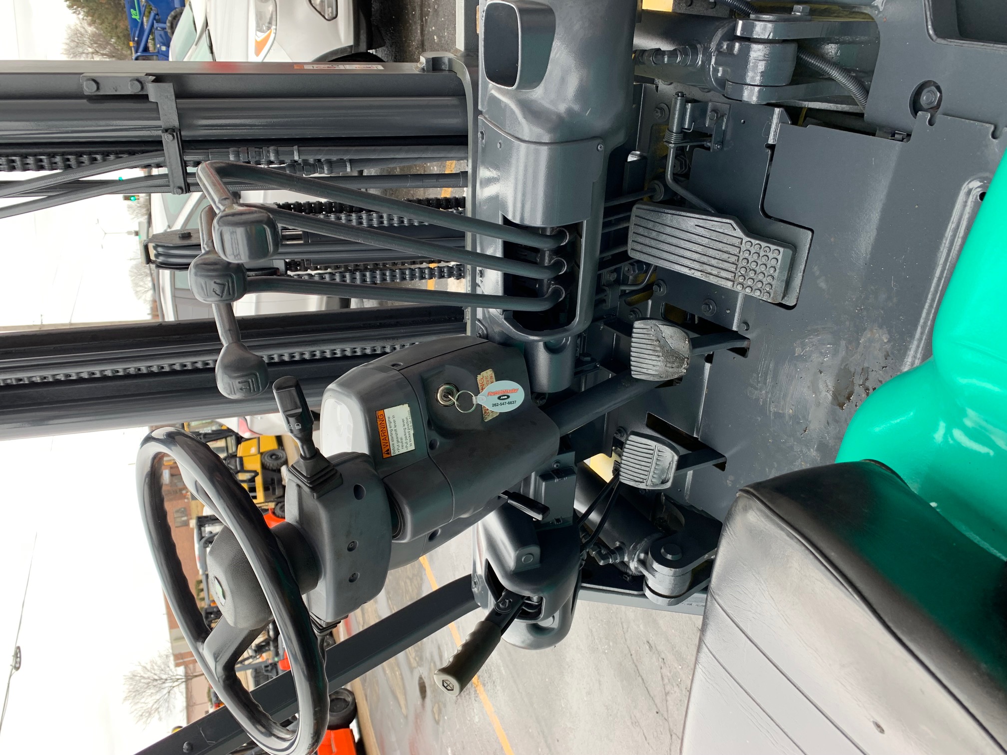 Yellow 2001 komatsu forklift with side shifter for sale