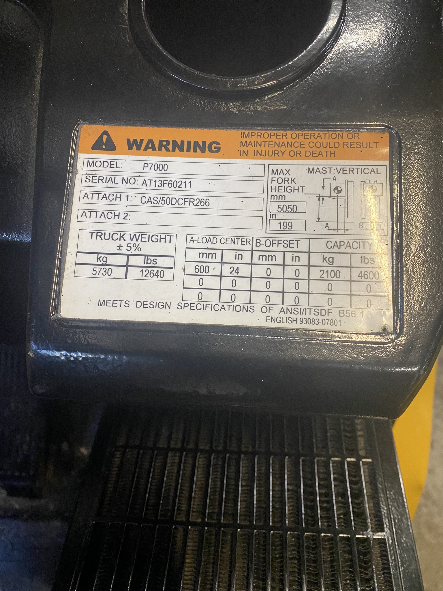 2008 CAT P7000 PNEUMATIC 7000LB TRACTION TIRE FORKLIFT ForkliftTrader