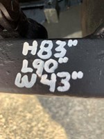 Orange toyota forklift with dimensions H83" L90" W43" for sale