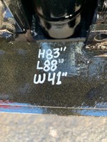 Yellow toyota forklift with dimensions H83" L88" W41" for sale