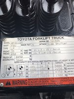 Model 8FGCU25 orange toyota forklift with serial number 61349 for sale
