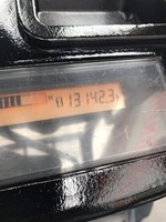 Orange toyota forklift with 13,142 hours for sale