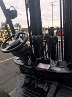 Orange toyota forklift with side shifter for sale