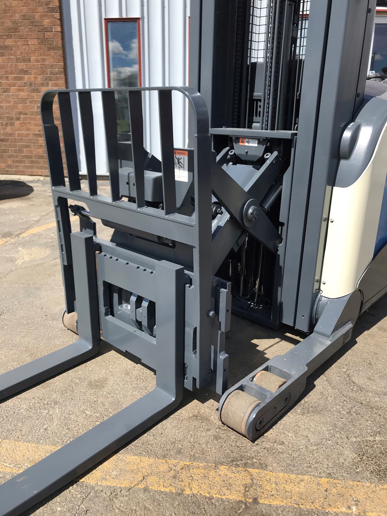 2007 white crown reach truck with 42" forks for sale