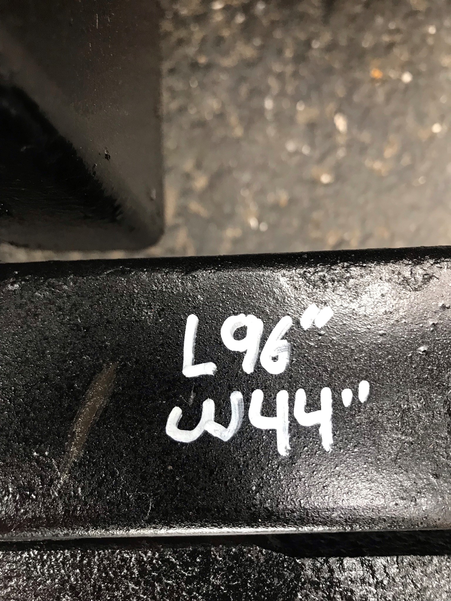 Orange toyota forklift with dimensions L96" W44" for sale