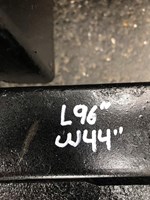 Orange toyota forklift with dimensions L96" W44" for sale