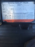 Model 8FGCU25 orange toyota forklift with serial number 73977 for sale