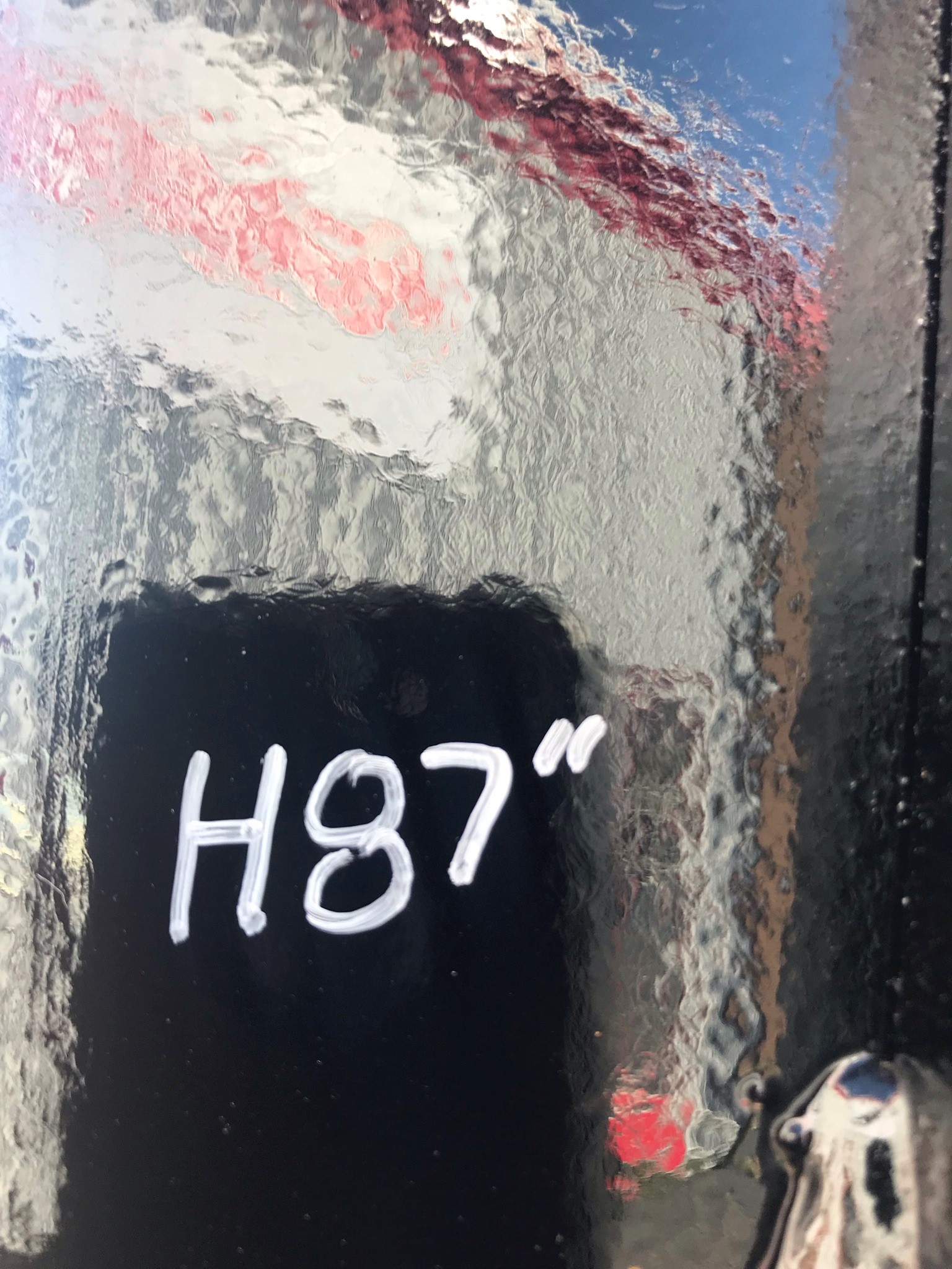 2015 orange toyota forklift with dimensions H87" for sale